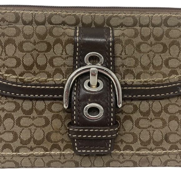Coach Wristlet Fabric Zip Closure Wrist Strap - Picture 3 of 9